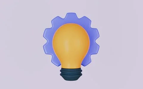 Idea Generation, Creative idea gear concept Stock Illustration