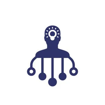 Idea generation icon on white Stock Illustration