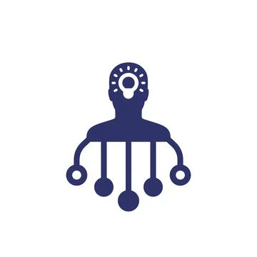 Idea generation icon on white Stock Illustration