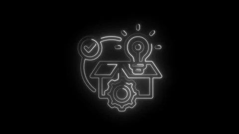 Idea generation process animation creativity concept with gear checkmark an.. Stock Footage 312311840