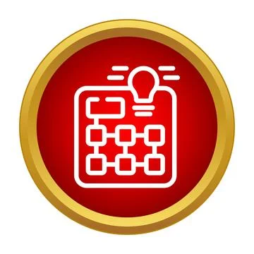 Idea generation process on a workflow chart Stock Illustration