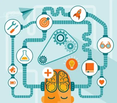 Idea generator, modern vector illustration Stock Illustration