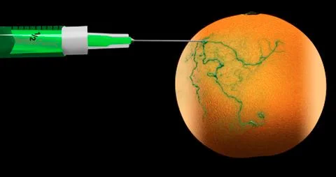 The idea of genetically and chemically engineered food and plants is illustra Stock Illustration