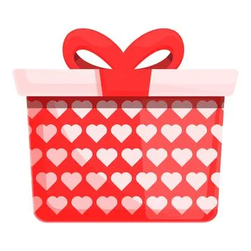 Idea gift box icon cartoon vector. Giftbox surprise Stock Illustration