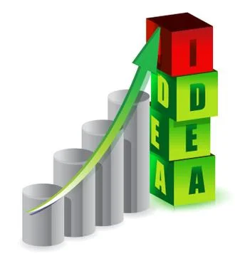 Idea graph illustration design over white background Stock Illustration
