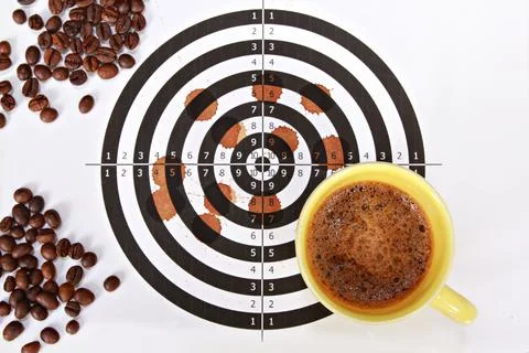 Idea graphic from coffee beans Stock Photos