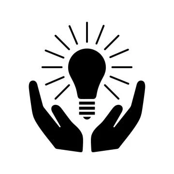 Idea Hand icon. Stock Illustration