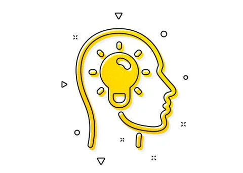 Idea head icon. Lightbulb sign. Core value. Vector Illustrazione stock
