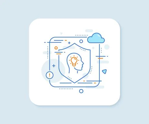Idea head line icon. Lightbulb sign. Core value. Vector Illustrazione stock