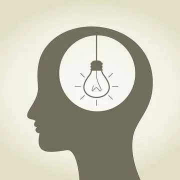 Idea in a head Stock Photos