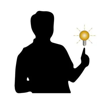 Idea head silhouette 스톡 일러스트