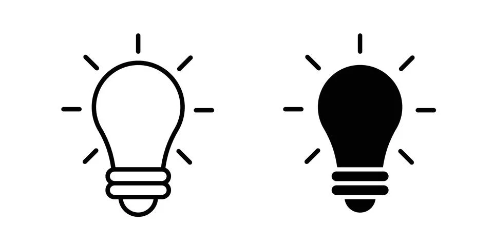 Idea icon bundle for website design projects Stock Illustration