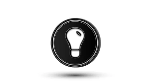Idea icon on the counter. Looping. Alpha channel. Video stock 63161242