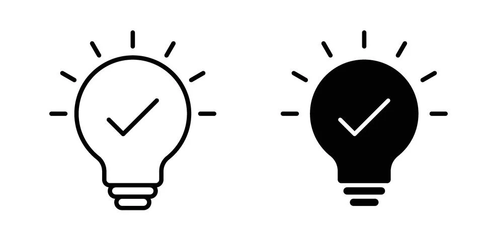 Idea icon for design projects and web UI Stock Illustration