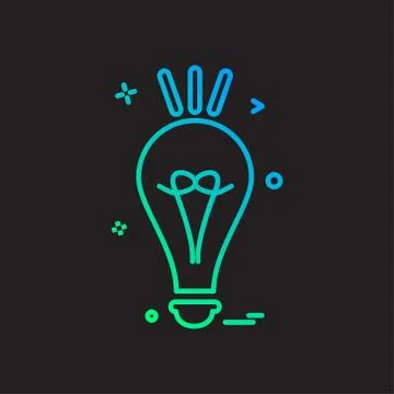 Idea icon design vector イラスト素材