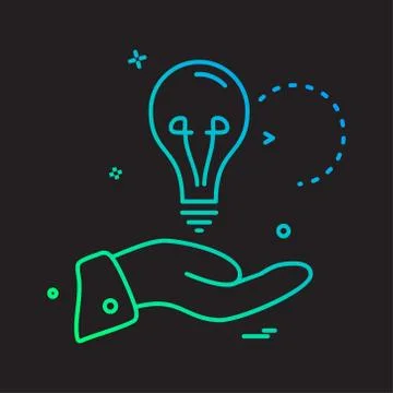 Idea icon design vector Illustrazione stock