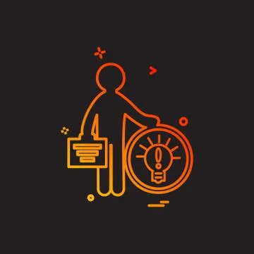 Idea icon design vector イラスト素材