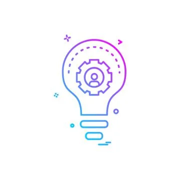 Idea icon design vector イラスト素材