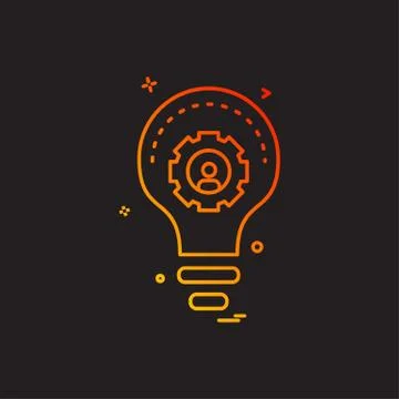 Idea icon design vector 库存插图