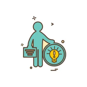 Idea icon design vector Stockillustratie