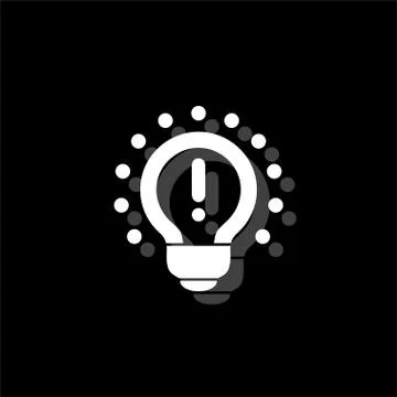 Idea icon flat Stock Illustration
