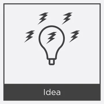 Idea icon isolated on white background Free Stock Illustration