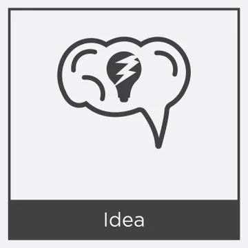 Idea icon isolated on white background Free Stock Illustration
