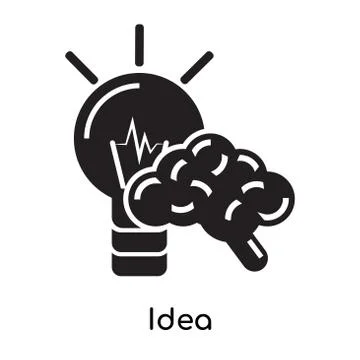 Idea icon isolated on white background Illustrazione stock gratuita