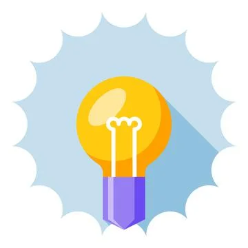 Idea icon with light bulb Stock Illustration