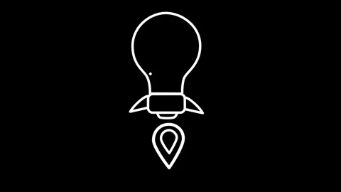 Idea icon monochrome 12 Stock Footage 273469110