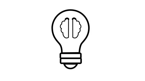 Idea icon monochrome 25 Stock Footage 273469155