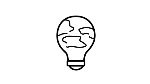 Idea icon monochrome 3 Stock Footage 273469072