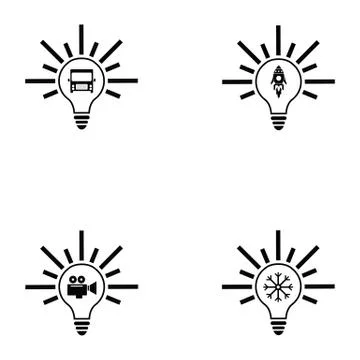 Idea icon set Stock Illustration