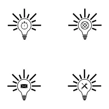 Idea icon set Stock Illustration