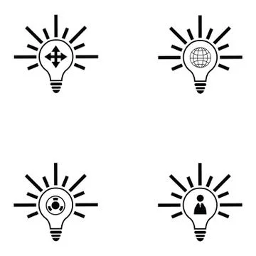 Idea icon set Stock Illustration