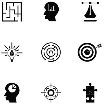 Idea icon set Stock Illustration