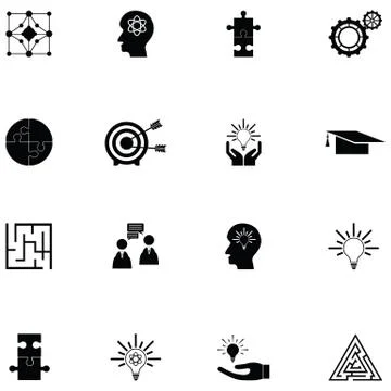 Idea icon set Stock Illustration