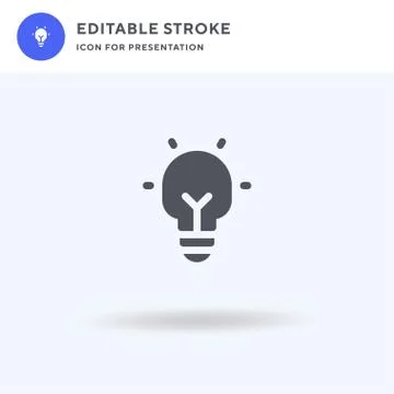 Idea icon vector, filled flat sign, solid pictogram isolated on white, logo i Stock Illustration