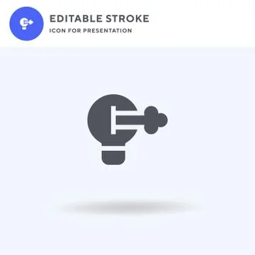 Idea icon vector, filled flat sign, solid pictogram isolated on white, logo i Stock Illustration