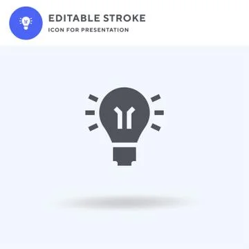 Idea icon vector, filled flat sign, solid pictogram isolated on white, logo i Illustrazione stock