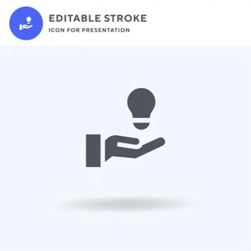 Idea icon vector, filled flat sign, solid pictogram isolated on white, logo i Illustrazione stock
