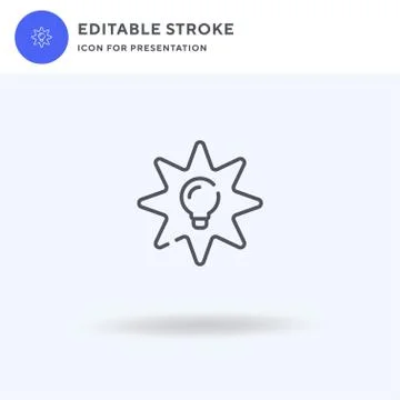 Idea icon vector, filled flat sign, solid pictogram isolated on white, logo Illustrazione stock