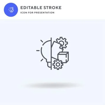 Idea icon vector, filled flat sign, solid pictogram isolated on white, logo Illustrazione stock