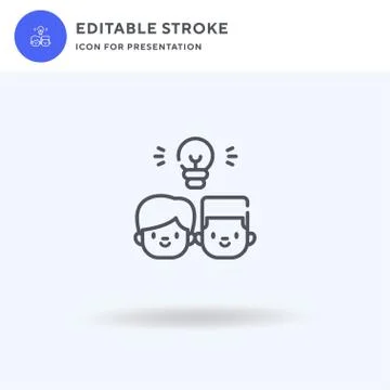 Idea icon vector, filled flat sign, solid pictogram isolated on white, logo Stock Illustration