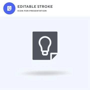 Idea icon vector, filled flat sign, solid pictogram isolated on white, logo Illustrazione stock