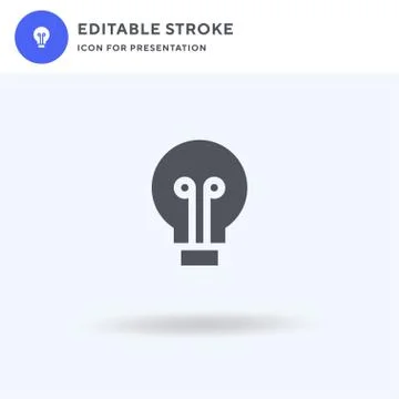 Idea icon vector, filled flat sign, solid pictogram isolated on white, logo Illustrazione stock