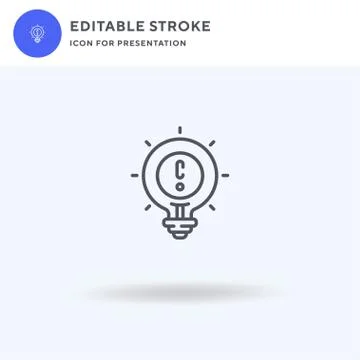 Idea icon vector, filled flat sign, solid pictogram isolated on white, logo Stock Illustration