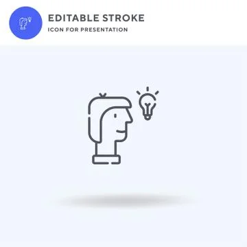 Idea icon vector, filled flat sign, solid pictogram isolated on white, logo Stock Illustration