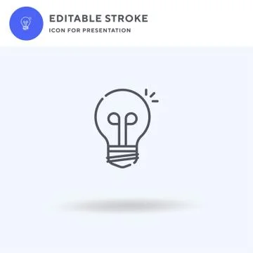 Idea icon vector, filled flat sign, solid pictogram isolated on white, logo Illustrazione stock