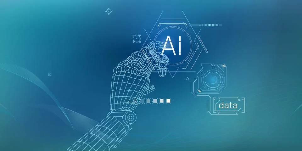 From idea to implementation, the impact of technology and AI Stock Illustration